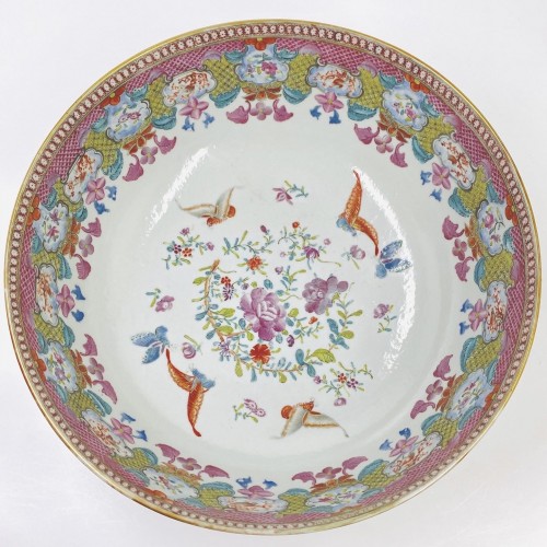 Bol à punch en porcelaine de la compagnies des Indes - Époque Qianlong 1736-1795 - Céramiques, Porcelaines Style Louis XVI