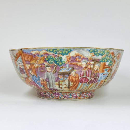 Bol à punch en porcelaine de la compagnies des Indes - Époque Qianlong 1736-1795 - Louis XVI