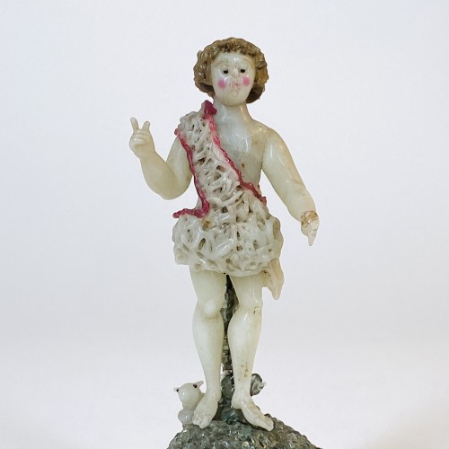 Spun glass from Nevers - Saint John the Baptist - Eighteenth century - Religious Antiques Style Louis XIV