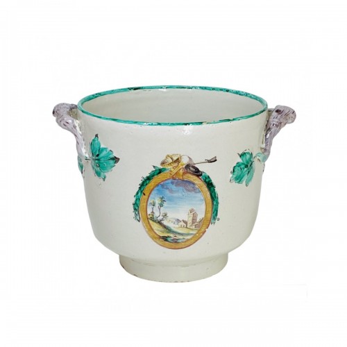Earthenware bottle bucket from Saint-Amand-les-Eaux - 18th century