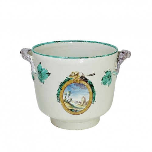 Earthenware bottle bucket from Saint-Amand-les-Eaux - 18th century - Porcelain & Faience Style Louis XVI