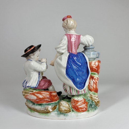 Groupe en faïence de Niderviller - Période du comte de Custine XVIIIe siècle - Bils Céramiques