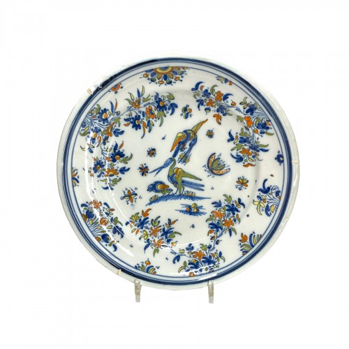 18th century Alcora (Spain) - Dish with birds