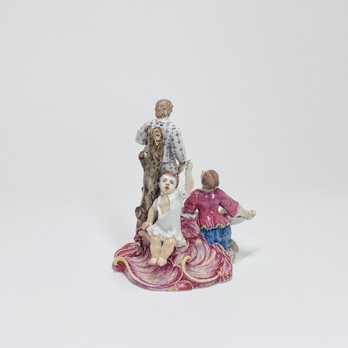 Groupe en porcelaine de Doccia - XVIIIe siècle - Céramiques, Porcelaines Style Louis XV