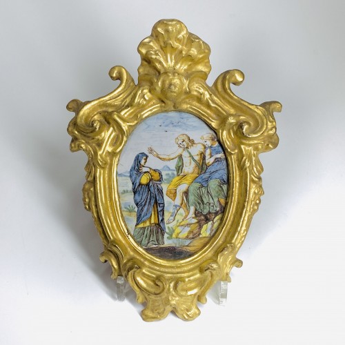 Céramiques, Porcelaines  - Paire de plaques en majolique - Sienne Bartholomeo Terchi début du XVIIIe siècle