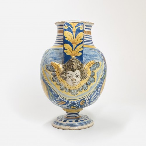 Montpellier earthenware pharmacy jar - Seventeenth century - Porcelain & Faience Style Renaissance