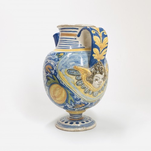 Céramiques, Porcelaines  - Chevrette en majolique de Montpellier - XVIIe siècle