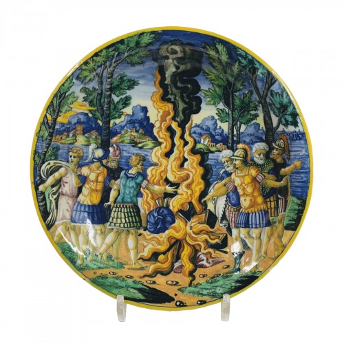 Coupe en majolique d’Urbino à décor a istoriato - Vers 1550