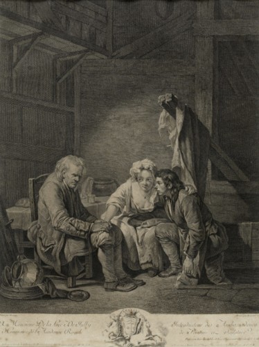Antiquités - Niderviller group &quot;The deceived blind man&quot; after the painting by J.B Greuze