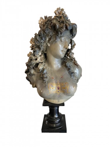 Buste de jeune femme - A. E. Carrier Belleuse (1824- 1887)