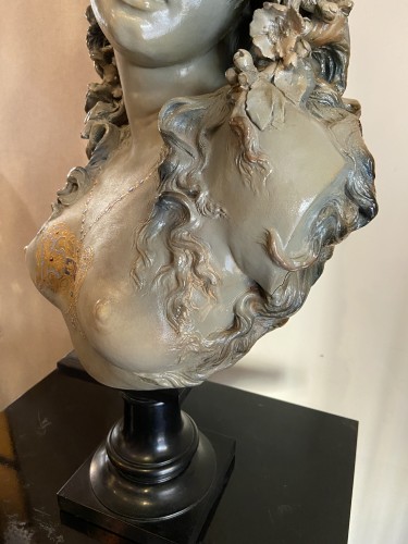  - Buste de jeune femme - A. E. Carrier Belleuse (1824- 1887)