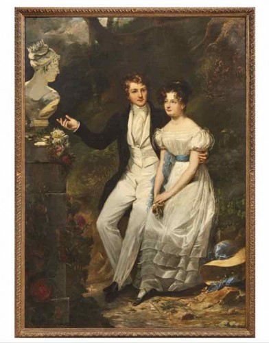 BELLOC Jean-Hilaire (1786-1866) - Jeune couple