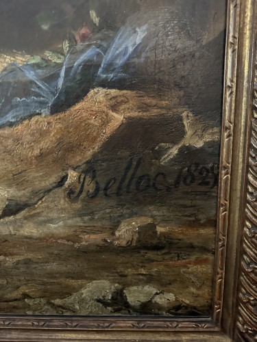 Antiquités - BELLOC Jean-Hilaire (1786-1866) - Jeune couple