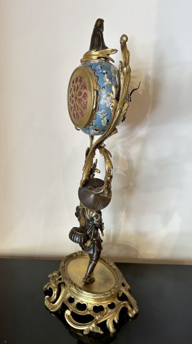 Pendule japonisante de la fin du XIXe siècle - Horlogerie Style Napoléon III