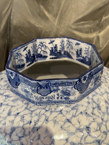 XIXe siècle - Paire de grandes potiches bleue et blanche, Japon XIXe iècle