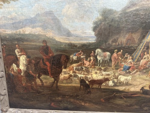  - Suite de quatre paysages animés, école italienne du XVIIIe siècle