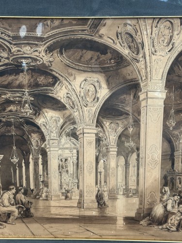 Vianelli Achille (1803 - 1894)  - Dôme de Salerno 1860 - Blue Antique - Enzo Gironi 