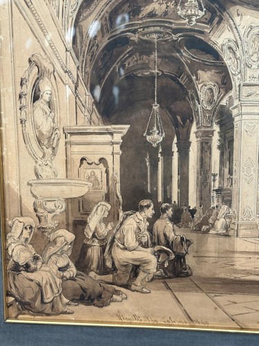 Antiquités - Vianelli Achille (1803 - 1894)  - Dôme de Salerno 1860