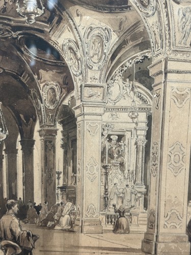 Antiquités - Vianelli Achille (1803 - 1894) - Duomo of Salerno 1860