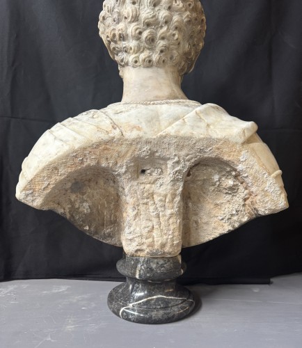 Buste d'Empereur Romain en marbre, époque XVIIe siècle - Blue Antique - Enzo Gironi 