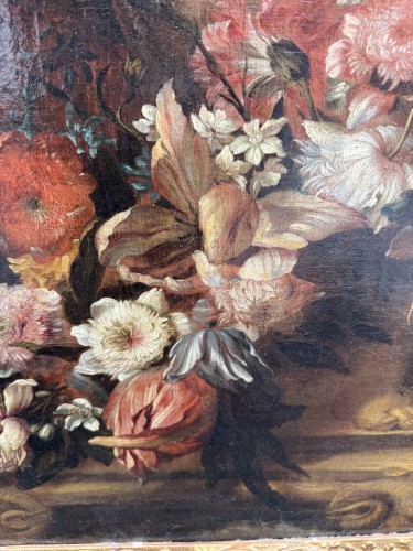 XVIIe siècle - Vénus et Amours tenant guirlandes de fleurs - 17e siècle, Attribué à PIOLA Domenico (1627-1703)