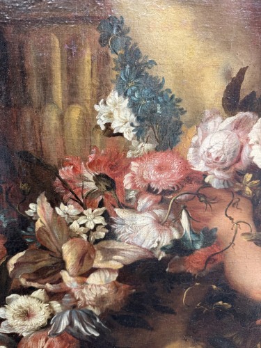 Vénus et Amours tenant guirlandes de fleurs - 17e siècle, Attribué à PIOLA Domenico (1627-1703) - 