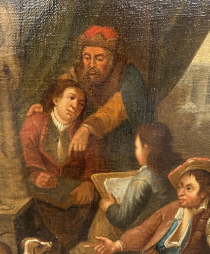 Le cours de dessin, fin XVIIe siècle  - Blue Antique - Enzo Gironi 