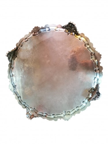  - Large 19th century silver tray stamped Hunt &amp; Roskell Late Storr &amp; Mortimer