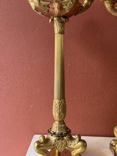 - Paire de candélabres en bronze doré du XIXe siècle