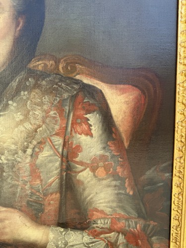 XVIIIe siècle - Portrait de dame XVIIIe siècle