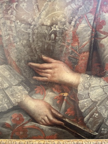 Portrait de dame XVIIIe siècle - 