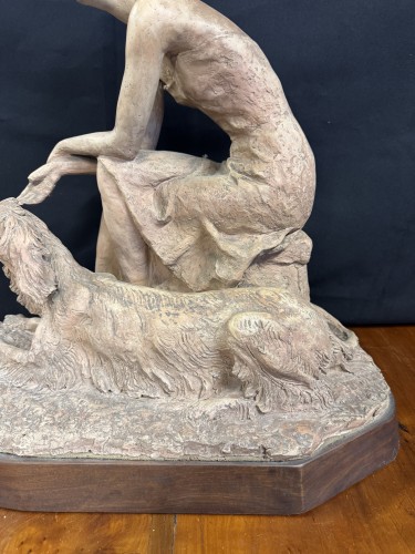 - Giandomenico DE MARCHIS (1893-1967) - Femme au lévrier 