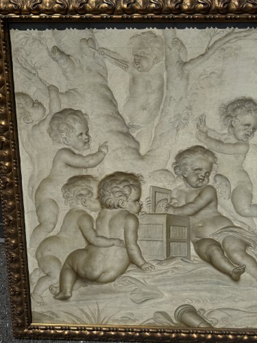 Les Amours jouant, attribué à DE WIT Jacob (c. 1695 - 1754) - Tableaux et dessins Style 