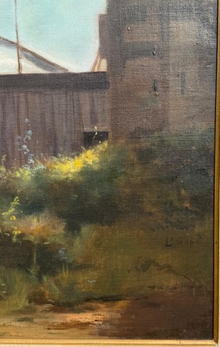 Antiquités - GAUD Léon (1844-1908) Pause au bord du lac 