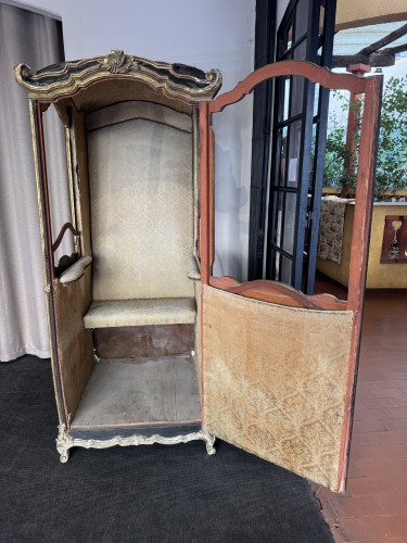 Antiquités - Chaise à porteur, Italie XVIIIe siècle