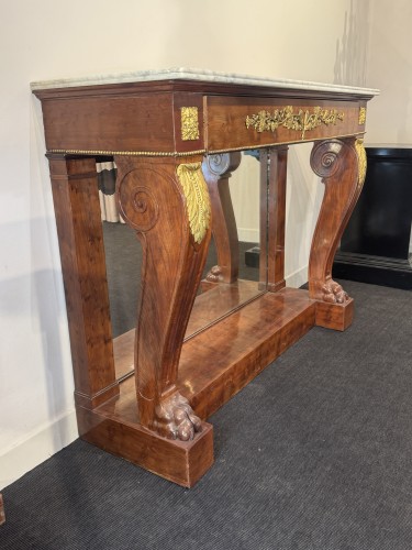 Mobilier Console - Console estampillée JACOB en acajou et bronze doré, XIXe siècle