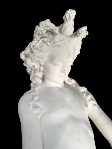 Importante sculpture en marbre de Carrare, Italie XIXe siècle - Blue Antique - Enzo Gironi 