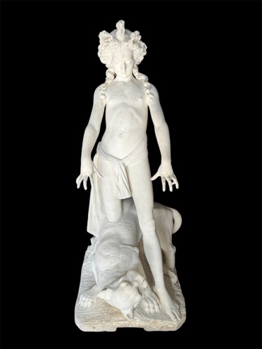Importante sculpture en marbre de Carrare, Italie XIXe siècle - 