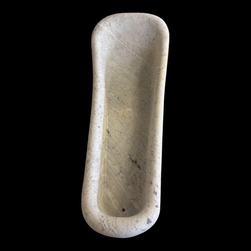 Large 18th century basin in white Carrara marble. - Decorative Objects Style 