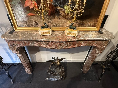  - Cheminée en marbre brèche, France XIXe siècle