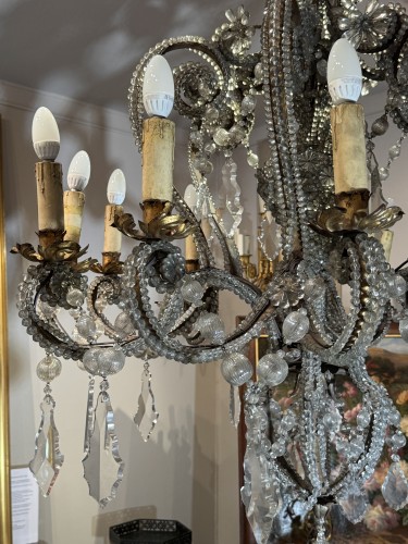 Grand lustre à 12 lumières, Italie fin XIXe siècle - Blue Antique - Enzo Gironi 