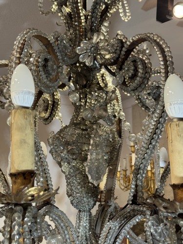 Grand lustre à 12 lumières, Italie fin XIXe siècle - 