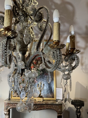Antiquités - Grand lustre à 12 lumières, Italie fin XIXe siècle