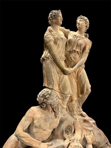 XIXe siècle - Grand projet de fontaine en terre cuite, fin XVIIIe début XIXe siècle