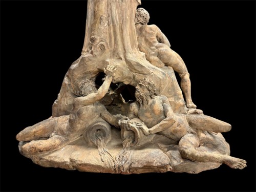 Antiquités - Grand projet de fontaine en terre cuite, fin XVIIIe début XIXe siècle