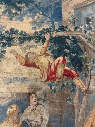 Grande tapisserie d'Aubusson du XVIIIe siècle - Tapisserie & Tapis Style 