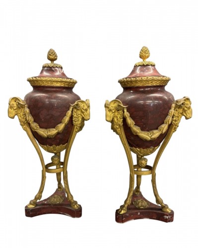 Paire de cassolettes estampillées "A. GIROUX PARIS", XIXe siècle