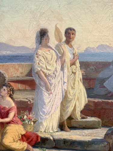 XIXe siècle - Otto Philipp Donner von Richter (1828-1911) « Scènes de vie Pompéiennes » en pendant