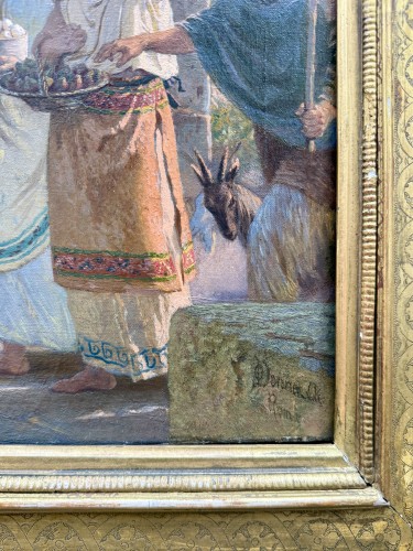 Antiquités - Otto Philipp Donner von Richter (1828-1911) « Scènes de vie Pompéiennes » en pendant