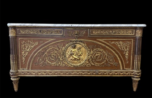 Commode dite « Marie-antoinette » en acajou et bronze doré – Début XXe - Mobilier Style 